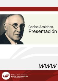 Carlos Arniches. Presentación / Juan A. Ríos Carratalá | Biblioteca Virtual Miguel de Cervantes