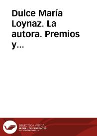 Dulce María Loynaz. La autora. Premios y reconocimientos | Biblioteca Virtual Miguel de Cervantes