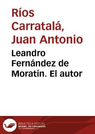 Leandro Fernández de Moratín. Biografía | Biblioteca Virtual Miguel de Cervantes