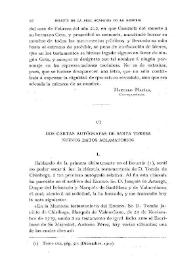 Dos cartas autógrafas de Santa Teresa. Nuevos datos aclaratorios / Fidel Fita | Biblioteca Virtual Miguel de Cervantes