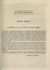 Escritos de Santa Teresa. Apéndices | Biblioteca Virtual Miguel de Cervantes