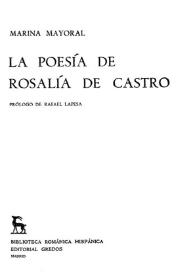 La poesía de Rosalía de Castro / Marina Mayoral | Biblioteca Virtual Miguel de Cervantes