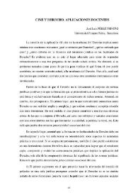 Cine y derecho. Aplicaciones docentes / José Luis Pérez Triviño | Biblioteca Virtual Miguel de Cervantes