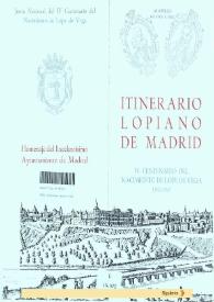 Itinerario Lopiano de Madrid : [con motivo del] IV centenario del nacimiento de Lope de Vega : 1562-1962 | Biblioteca Virtual Miguel de Cervantes