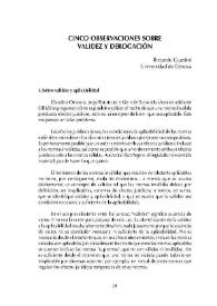 Cinco observaciones sobre validez y derogación / Riccardo Guastini | Biblioteca Virtual Miguel de Cervantes