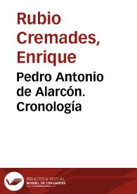 Pedro Antonio de Alarcón. Cronología / Enrique Rubio Cremades | Biblioteca Virtual Miguel de Cervantes