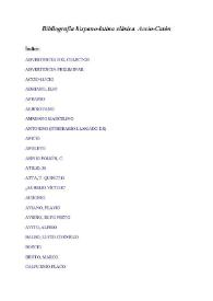 Bibliografía hispano-latina clásica. Accio-Catón / edición preparada por Enrique Sánchez Reyes | Biblioteca Virtual Miguel de Cervantes