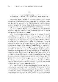 Mosén Rubín, su capilla en Ávila y su escritura de fundación / Manuel de Foronda | Biblioteca Virtual Miguel de Cervantes