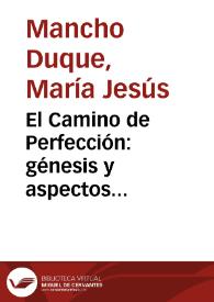 El Camino de Perfección: génesis y aspectos lingüísticos / María Jesús Mancho Duque | Biblioteca Virtual Miguel de Cervantes