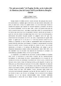 "No más mostrador" de Eugène Scribe, en la traducción de Mariano José de Larra (1831) / Roberto Dengler Gassin | Biblioteca Virtual Miguel de Cervantes