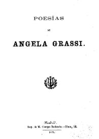 Poesías / de Ángela Grassi | Biblioteca Virtual Miguel de Cervantes