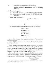 La epigrafía latina en la provincia de Orense / Marcelo Macías | Biblioteca Virtual Miguel de Cervantes