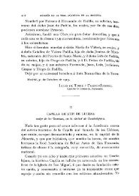 Capilla de Luis de Lucena : vulgo de los "Urbinas", en la ciudad de Guadalajara / Manuel Pérez Villamil | Biblioteca Virtual Miguel de Cervantes