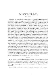 Noticias. Boletín de la Real Academia de la Historia, tomo 66 (abril 1915). Cuaderno IV / J.P. de G. | Biblioteca Virtual Miguel de Cervantes