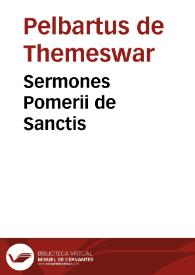Sermones Pomerii de Sanctis | Biblioteca Virtual Miguel de Cervantes