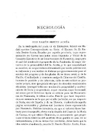 Necrología. Don Ramón Benito Aceña | Biblioteca Virtual Miguel de Cervantes