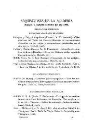 Adquisiciones de la Academia durante el segundo semestre del año 1916 | Biblioteca Virtual Miguel de Cervantes