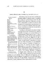 Junta pública del domingo 27 de mayo de 1917 | Biblioteca Virtual Miguel de Cervantes