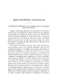 Comunicación dirigida a la Academia por su Numerario Don Julio Puyol / Julio Puyol | Biblioteca Virtual Miguel de Cervantes