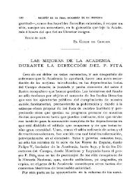 Las mejoras de la Academia durante la Dirección del P. Fita / Adolfo Herrera y Chiesanova | Biblioteca Virtual Miguel de Cervantes
