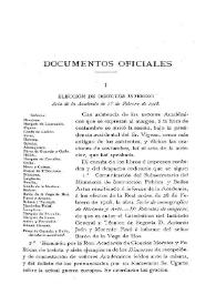 Elección de Director interino (acta de la Academia de 1º de febrero de 1918) / Juan Pérez de Guzmán y Gallo | Biblioteca Virtual Miguel de Cervantes