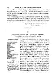 Recepción del Sr. Ballesteros y Beretta (Junta pública del domingo 2 de febrero de 1918) / Juan Pérez de Guzmán y Gallo | Biblioteca Virtual Miguel de Cervantes