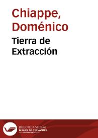Tierra de Extracción | Biblioteca Virtual Miguel de Cervantes