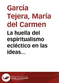 La huella del espiritualismo ecléctico en las ideas literarias de Donoso Cortés / M. Carmen García Tejera | Biblioteca Virtual Miguel de Cervantes