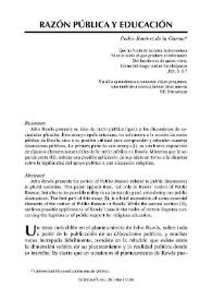 Razón pública y educación / Pedro Jiménez de la Garma | Biblioteca Virtual Miguel de Cervantes