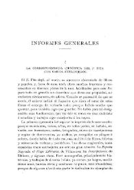 La correspondencia científica del P. Fita con sabios extranjeros / Lesmes Frías, S.J. | Biblioteca Virtual Miguel de Cervantes