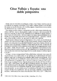 Vallejo y España: una doble perspectiva / Estuardo Núñez | Biblioteca Virtual Miguel de Cervantes