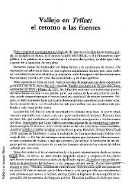 Vallejo en "Trilce": el retorno en las fuentes / Gerardo Mario Goloboff | Biblioteca Virtual Miguel de Cervantes