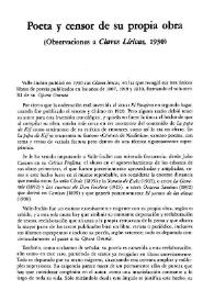 Poeta y censor de su propia obra (Observaciones a "Claves Líricas", 1930) / Ángel Martínez Blasco | Biblioteca Virtual Miguel de Cervantes