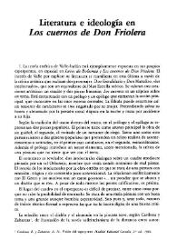Literatura e ideología en "Los cuernos de don Friolera" / Francisca Pérez Carreño | Biblioteca Virtual Miguel de Cervantes