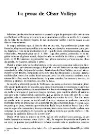 La prosa de César Vallejo / Carlos E. Zavaleta | Biblioteca Virtual Miguel de Cervantes