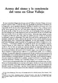 Acerca del ritmo y la conciencia del verso en César Vallejo / José Carlos Rovira | Biblioteca Virtual Miguel de Cervantes