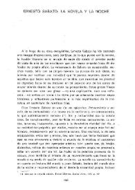 Ernesto Sábato: la novela y la noche / Luis Suñen | Biblioteca Virtual Miguel de Cervantes