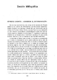 Ernesto Sábato: "Abaddón el exterminador" | Biblioteca Virtual Miguel de Cervantes