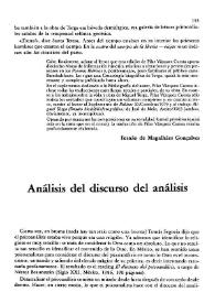 Análisis del discurso del análisis / Blas Matamoro | Biblioteca Virtual Miguel de Cervantes