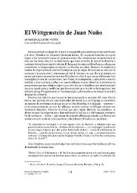 El Wittgenstein de Juan Nuño | Biblioteca Virtual Miguel de Cervantes
