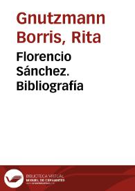 Florencio Sánchez. Bibliografía / Rita Gnutzmann | Biblioteca Virtual Miguel de Cervantes
