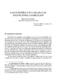 Las fuentes y uso en las "Anotaciones a Garcilaso" / Bienvenido Morros | Biblioteca Virtual Miguel de Cervantes