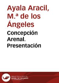 Concepción Arenal. Presentación | Biblioteca Virtual Miguel de Cervantes