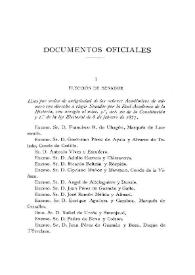 Elección de Senador [por parte de la Real Academia de la Historia] | Biblioteca Virtual Miguel de Cervantes