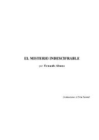 El misterio indescifrable / por Fernando Almena | Biblioteca Virtual Miguel de Cervantes