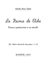 La Dama de Elche. Nuevas aportaciones a su estudio | Biblioteca Virtual Miguel de Cervantes