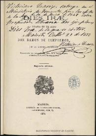 Dies irae : drama en un acto / por Ramón de Campoamor | Biblioteca Virtual Miguel de Cervantes