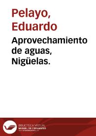 Aprovechamiento de aguas, Nigüelas. | Biblioteca Virtual Miguel de Cervantes