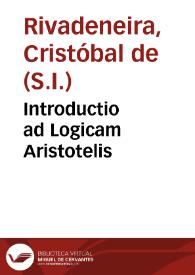 Introductio ad Logicam Aristotelis | Biblioteca Virtual Miguel de Cervantes