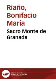 Sacro Monte de Granada | Biblioteca Virtual Miguel de Cervantes